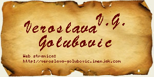 Veroslava Golubović vizit kartica
